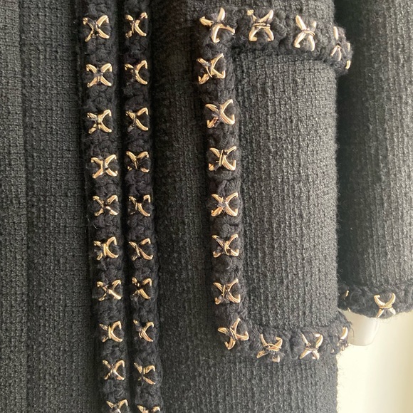 Chanel Black Blazer and Dress Set with Metallic Embellishments - Picture 8 of 16